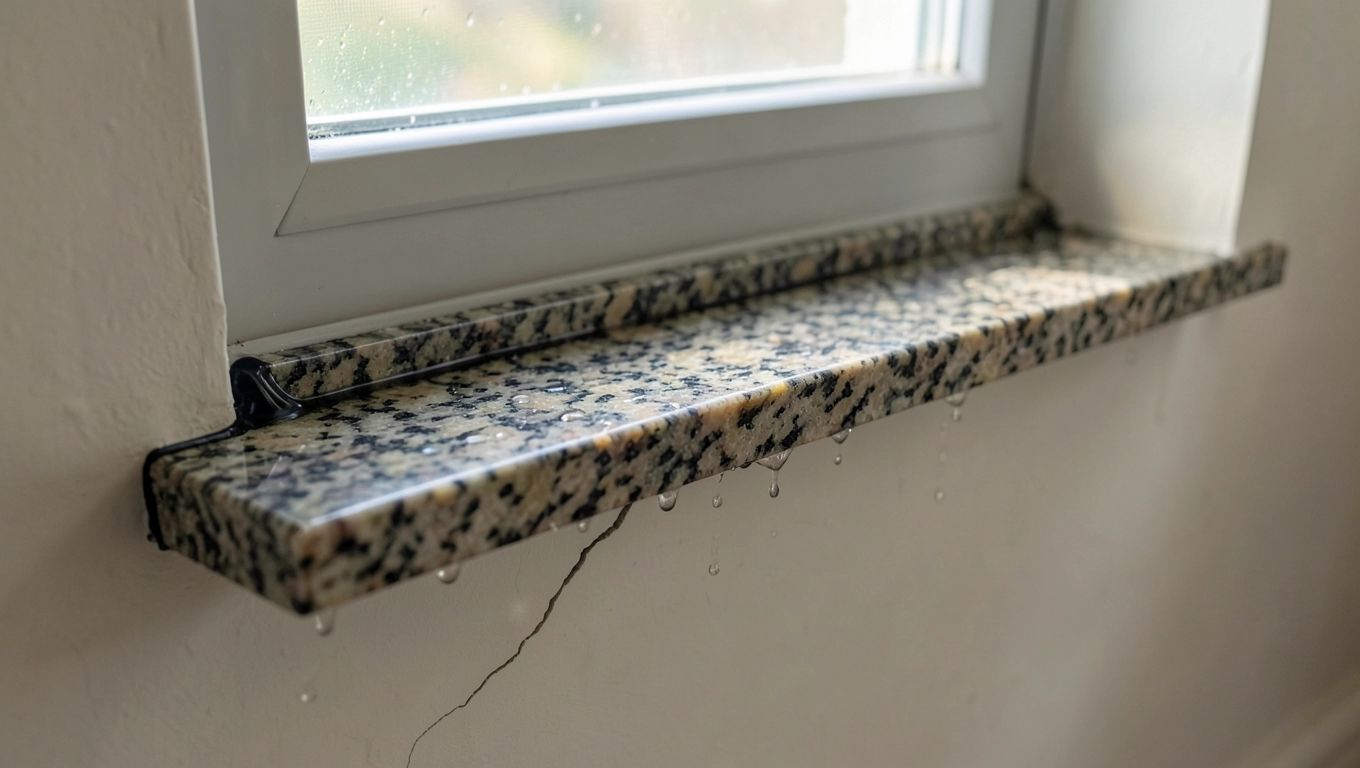 jak zamontować parapet wewnętrzny kamienny