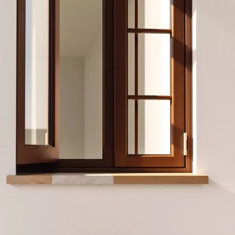 Jakie parapety do brązowych okien