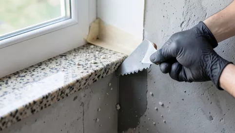 czym przykleić parapet granitowy